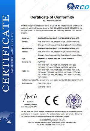 Rapid Rate Temperature Test Chamber